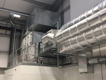 Pipework for transporting air to HVAC equipment